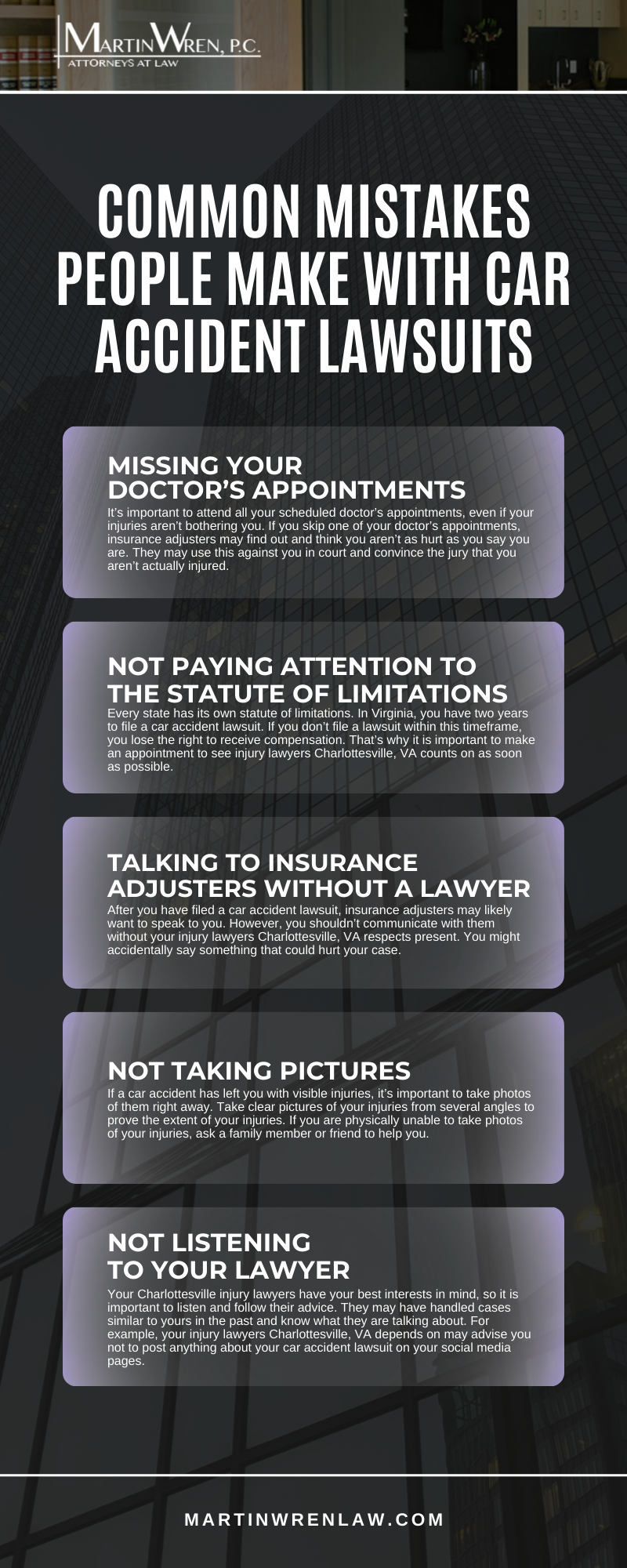 Common Mistakes People Make With Car Accident Lawsuits Infographic