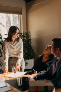 Sydney Brooks working with Shalita and Drew